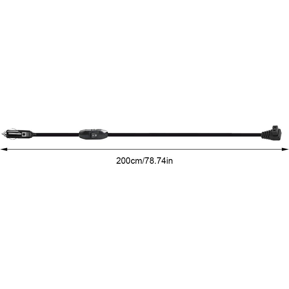 2m 12V DC Replacement Car Cooler Cool Box Mini Fridge Power Car Wire Plug Refrigerator Wire Cable Lighter Cord Cigarette J6Y3