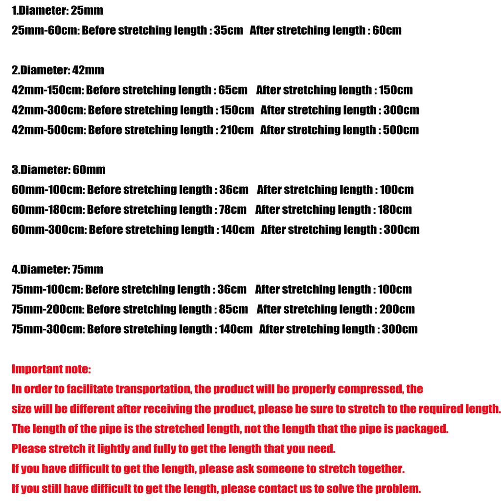 25mm 42mm 60mm 75mm Durchmesser 100-500cm Länge Luft Diesel Standheizung Kanal Rohr rohr Schlauch Für Webasto Eberspacher Auto Camper