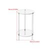 Portable Clear Acrylic End Table with 2 Tiers of Storage Home Accessory Sturdy Side Table for Bedroom and Living Room