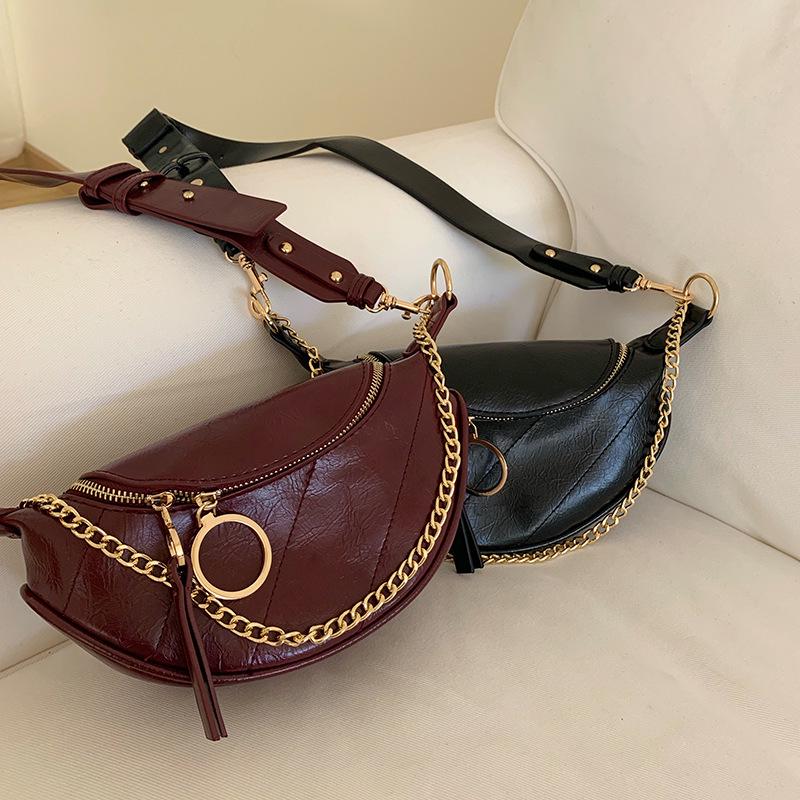 2023 Trendige Damen Crossbody Bauchtasche mit Kette