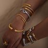 Simple Stainless Steel Bracelet Personality Ladies Couple Bracelet For Women Jewelry Gift CDN