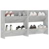 Wall Mounted Shoe Cabinets (2 pcs) Concrete Grey 60 x 18 x 60 cm Particleboard