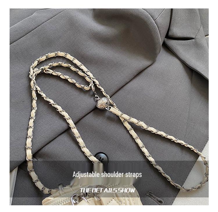 Mini kwadratowa torebka na łańcuszku: Luksusowa czerwona torebka crossbody z haftem i cyrkoniami, wszechstronna dla kobiet i dzieci, styl koreański.