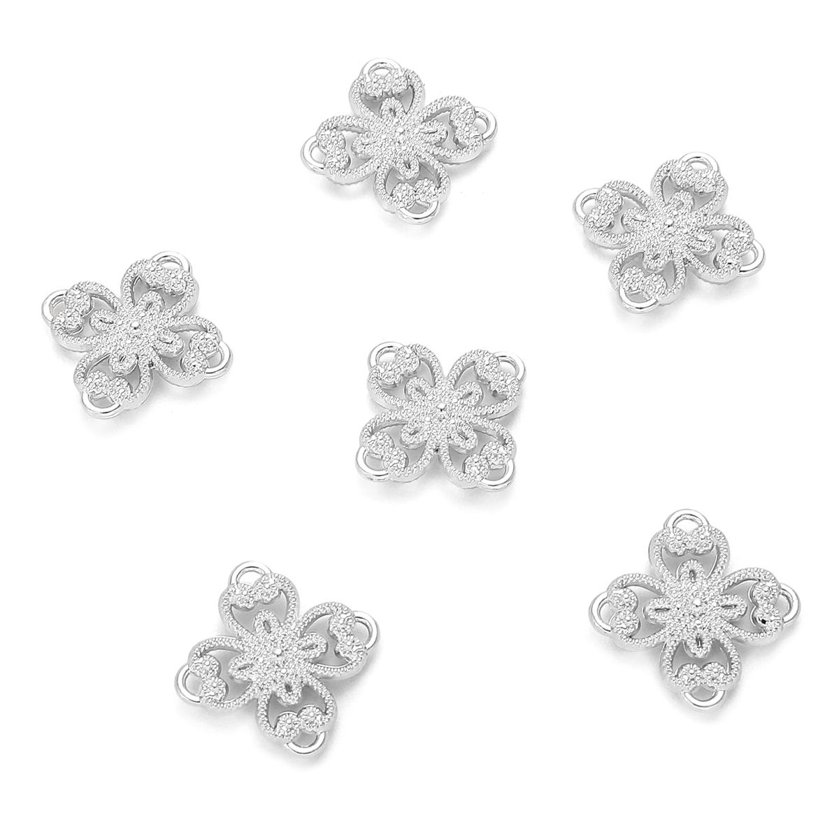 

Антикварный двойной подвесной пенант из сплава с цветком сливы для самостоятельного изготовления ювелирных изделий, аксессуары для рукоделия 15.5x15.5mm серебряный