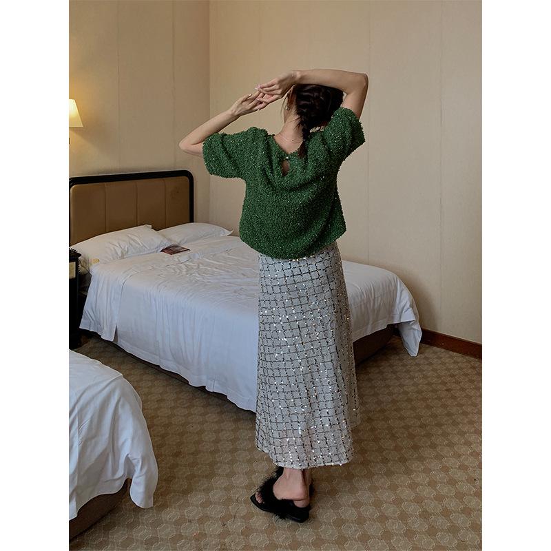 Thirteenth Street Autumn High Waist Sequin Skirt – No Returns, Heavy Industry, Socialite Style