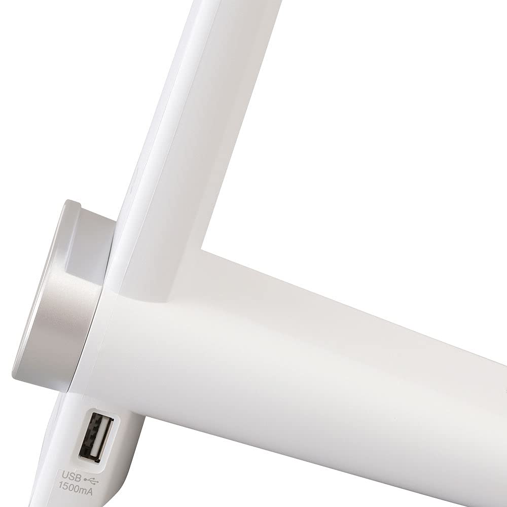 IRIS OHYAMA Qi-Compatible Desk Light with Smartphone Charging and Wireless Smartphone Stand, LDL-QLDL-KW, WhiteSilver