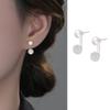925 Sterling Silber Natürliche Süßwasserperlen Hinten montierte Ohrringe für Damen Französisch Leichter Luxus Temperament Party Schmuck