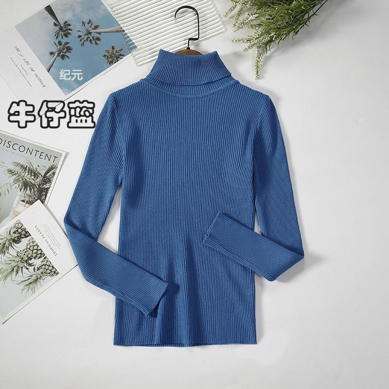 Dámské rolákové svetry Podzimní Zimní Topy Tenký Dámský Pulovr Pletený Svetr Jumper Měkký Teplý Pull