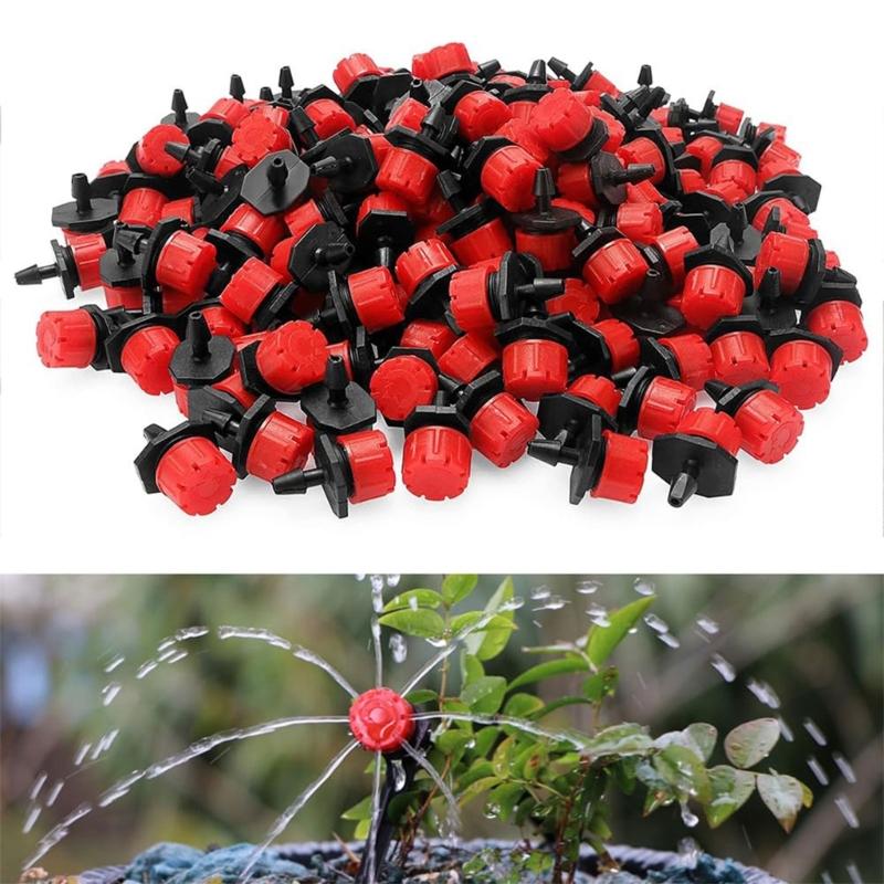 Plastic Adjustable Irrigation Drip Emitter Set With Adjustable Flows For Precise Plant Watering And Water Conservation