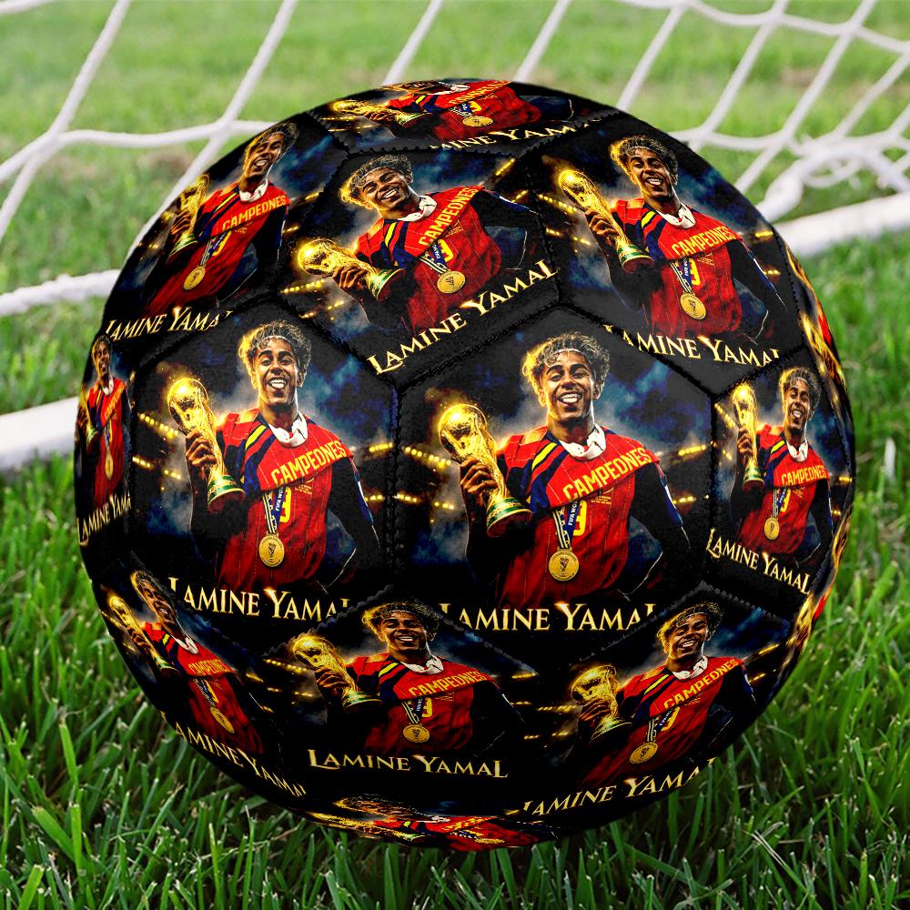 Football Spirit Ya-mal Size 5 Soccer Balls, Anti-Slip, Protective Football, Outdoor Sport, a Unique Gift Suitable for Him/her, Birthdays