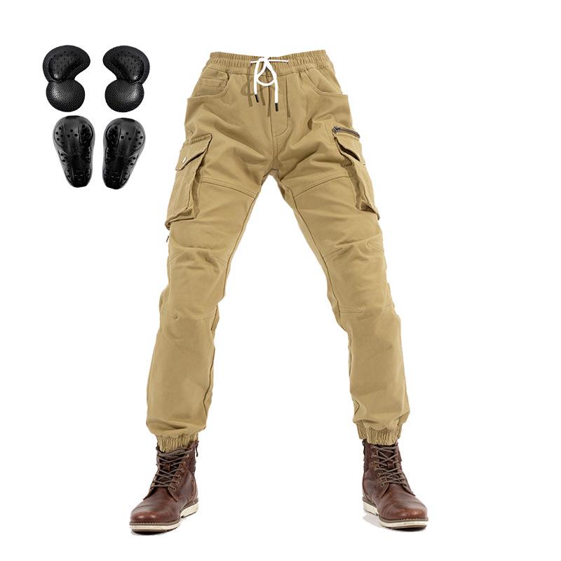 

Unisex Slim Fit Motorcycle Cargo Riding Pants - Four Seasons, Anti-Fall, Casual Touring Joggers XXL чорний