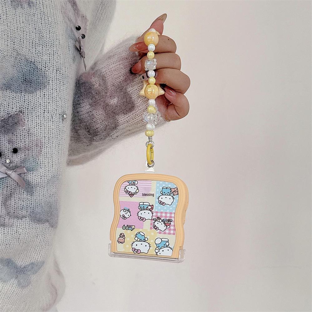 Hello KT Cat Folding Protective Case with Lanyard for Samsung Galaxy Z Flip Series