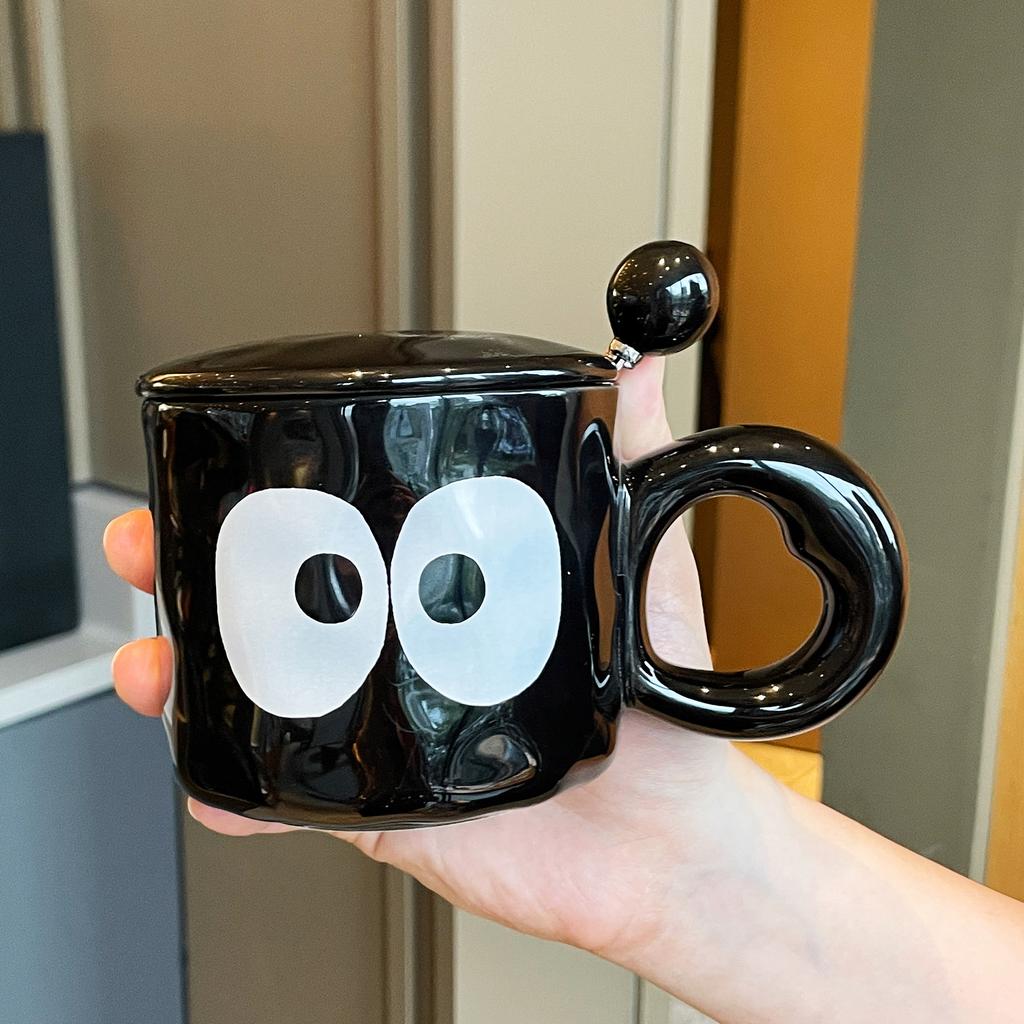 Cute Cartoon Ceramic Mug With Lid Funny Mugs Coffee Cups Cup for Tea Original Breakfast Cups Drinkware Personalized Gift Beer