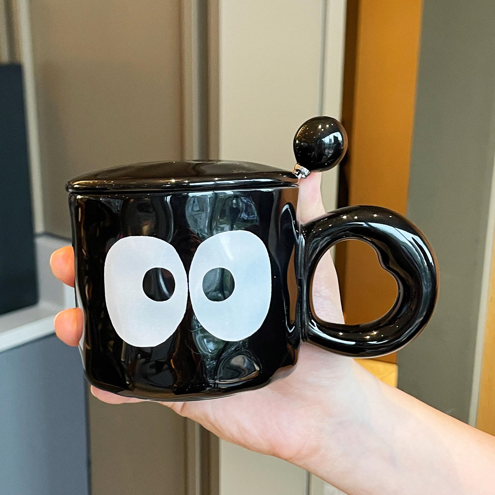 

Милая мультяшная керамическая кружка с крышкой, забавные кружки, кофейные чашки, чашка для чая, оригинальные чашки для завтрака, посуда для напитков, персонализированный подарок, пиво 301-400ml