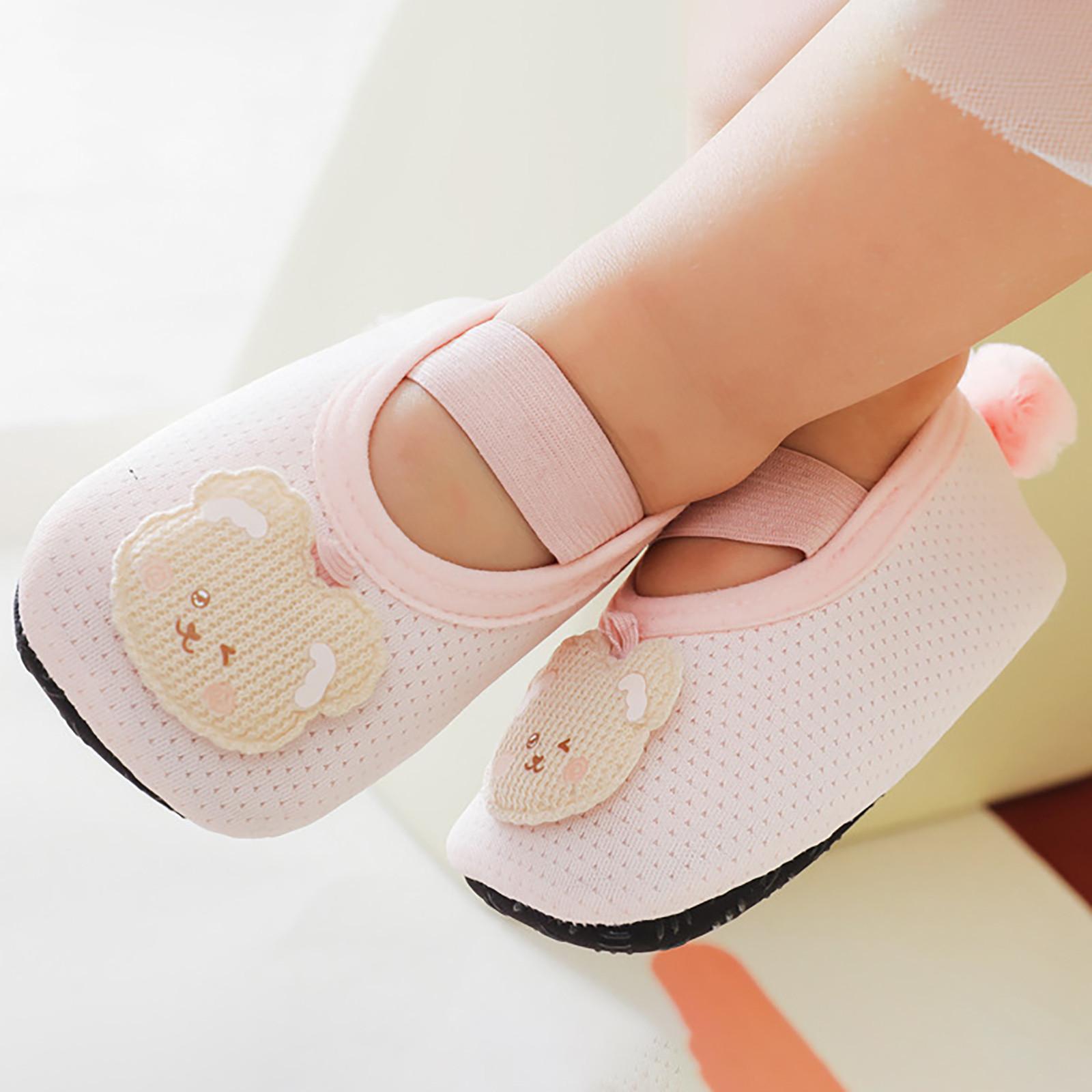 

Нескользящие носки для новорожденных девочек и мальчиков с героями мультфильмов, тапочки, ботинки 11 розовый