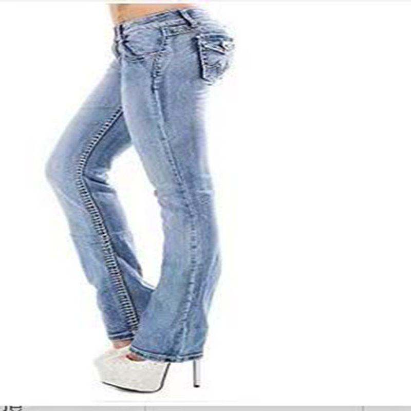 Jeans European and American High Waist Hip Fashion Slim-Fit Embroidery