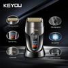 KY69 Dual-Layer USB Electric Bald Shaver with LCD Display