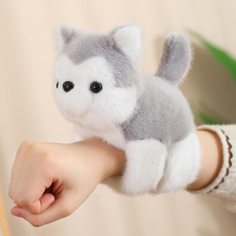 Cartoon Animal Slap Bracelet Plush Doll, Cute Wrist Snap Band, Kids Decor Comfort Stuffed Toy Multiple Styles