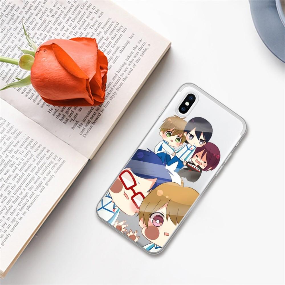 Free anime Phone Case For iPhone 15 14 13 12 11 Pro Max Mini X Xs XR 6 7 8 Plus SE 2020 Transparent Case