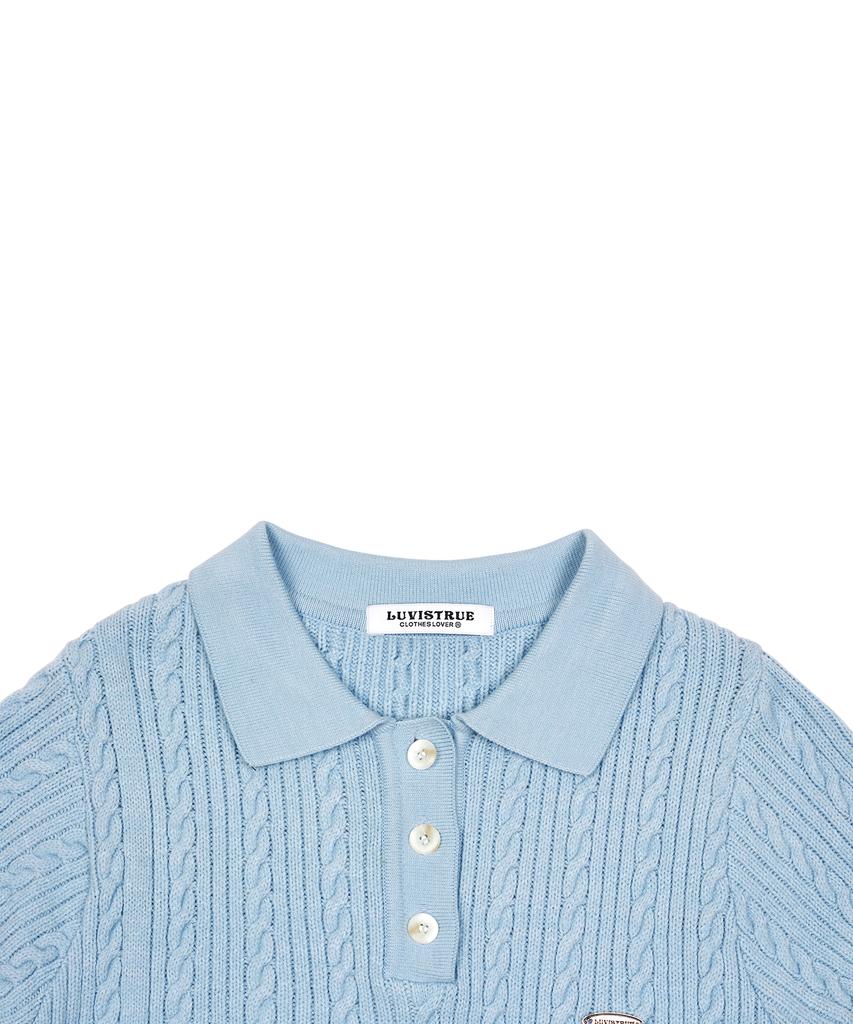 LUVISTRUE Vl Logo Knit Ops(Sky Blue)
