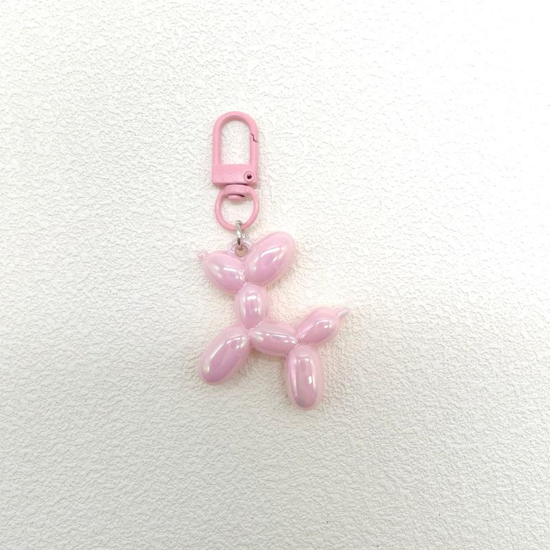 Color-Plated Balloon Dog Acrylic Keychain Pendant