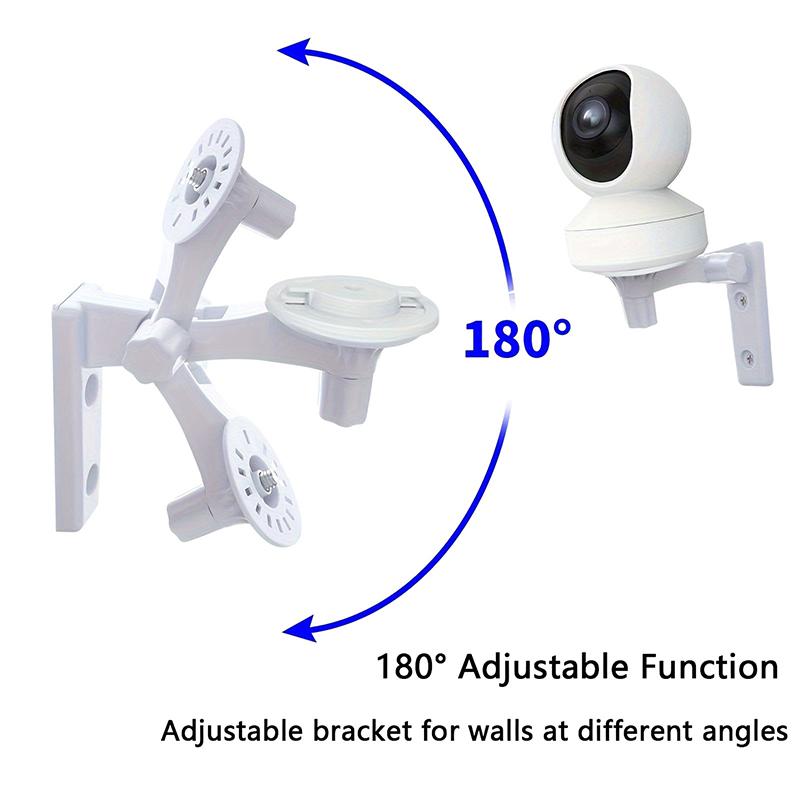 2Sets 180° Adjustable Ceiling Camera Mount Stand Module Indoor Outdoor Mini Mount Bracket Camera Plastic Mount Cctv Support