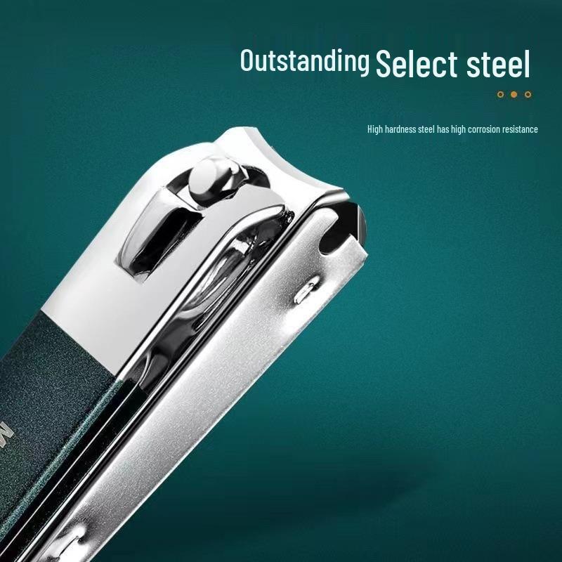 Dunkelgrünes 4-teiliges Maniküre-Set: Nagelknipser & Schere mit schrägem Mundstückdesign