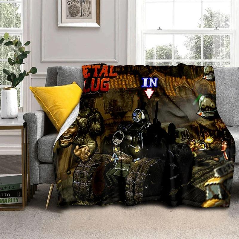 

Ретро Игры Metal Slug Геймер Мультяшное Одеяло, Мягкое Пледовое Одеяло для Дома Спальни Кровати Дивана Пикника Путешествия Офиса Покрывало Дети 75x90cm
