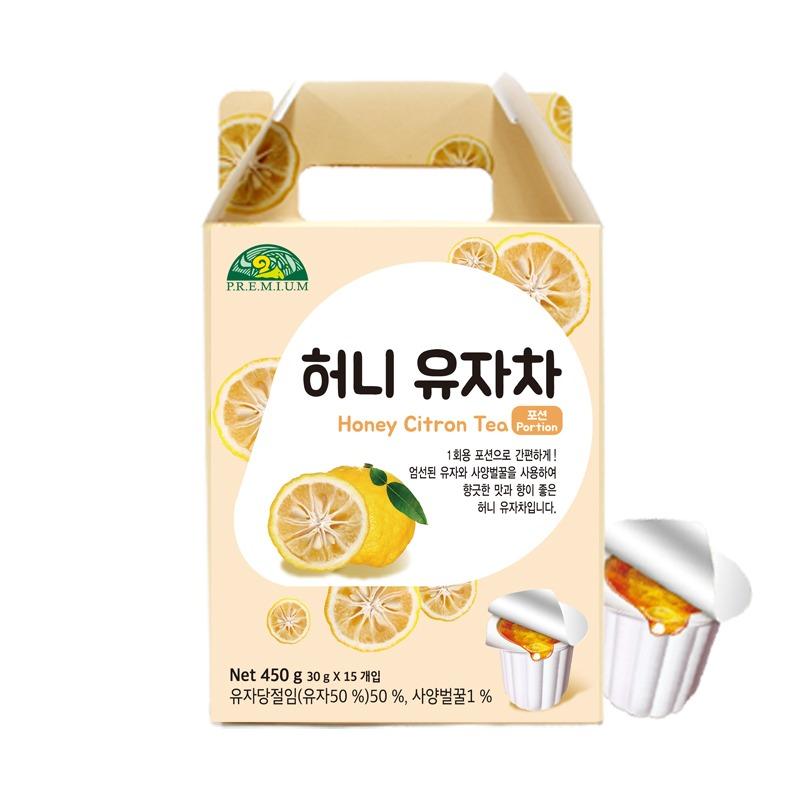 Organic Honey Citron Tea / Honey Ginger Tea Korean Healthy Tea Yujacha Sweet Tea 30g x 15ea /  Kfood, Authentic Korean Food Honey Citron Tea