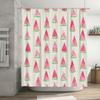 Watermelon Shower Curtain, Bath Room Decor, Printed Plastic Fabric, Pink Green White Colorful Design Pattern, Modern Home Deco