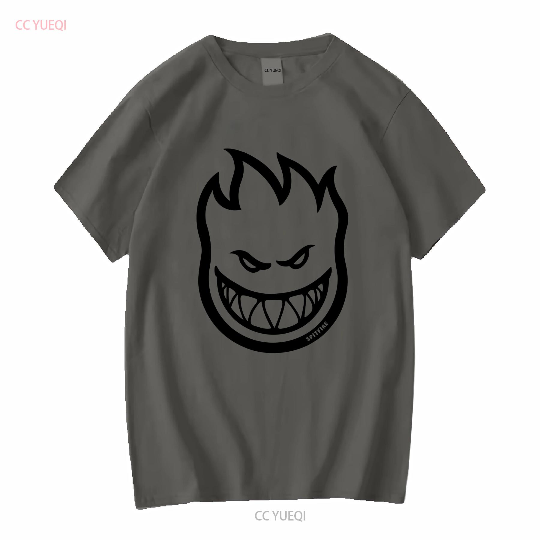 

Spitfire Wheels BIGHEAD LOGO Футболка для скейтборда УГОЛЬНО-ЧЕРНЫЙ винтажная стираная модный принт Универсальная Удобная Повседневная 4XL