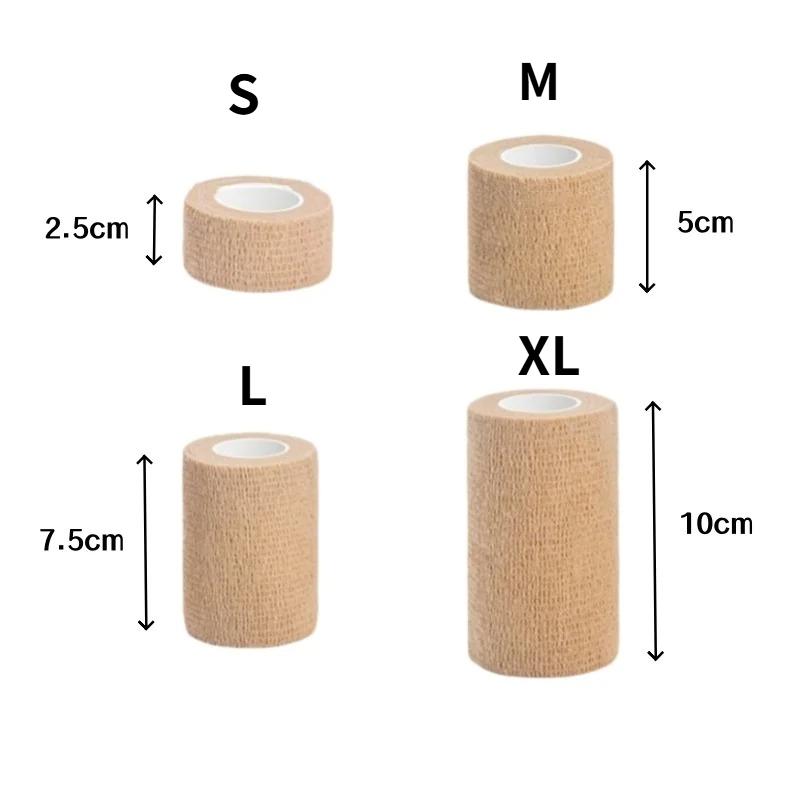 1/5/10 Rolls Medical Adhesive Bandage Elastic Breathable Sports Self Adhesive Tape Beige Wrap Finger Tape For Wrist Ankle