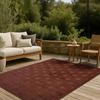 Modern Embossed Rug In Rosy Terra Cotta Red 120x170
