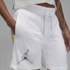 Jordan Logo Print Drawstring Loose Straight Shorts Women Bottoms White DZ3388-100