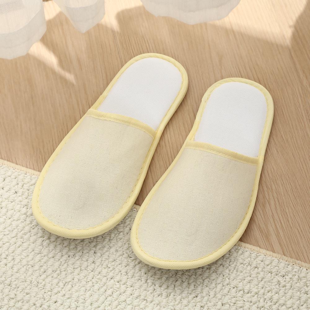 Star Hotel Homestay Disposable Linen Slippers for Beauty Salon, Home, Travel & Outdoor Use