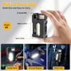 Rotatable Flashlight Magnetic Multi-Angle USB Rechargeable Mini Torch Portable LED Work Light with Cap Clip for EDC Camping Outdoor Use