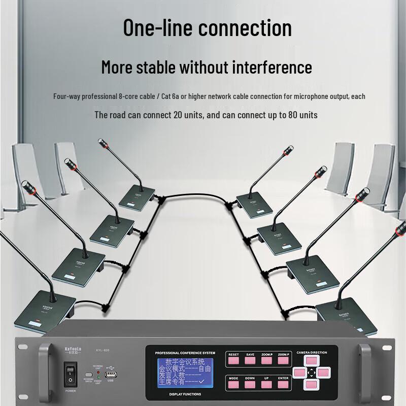 KaYouLa KYL-820/KYL-820S Wired Gooseneck Conference Microphone System (CN version)