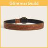 Punk Leather Belt With Metal Buckle For Men And Women Fashion Accessory