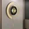 Large Luxury Wall Clocks With Pendulum Creative Design Wall Decor Hanging Clock Living Room Bathroom Bedroom Golden Silent Watch