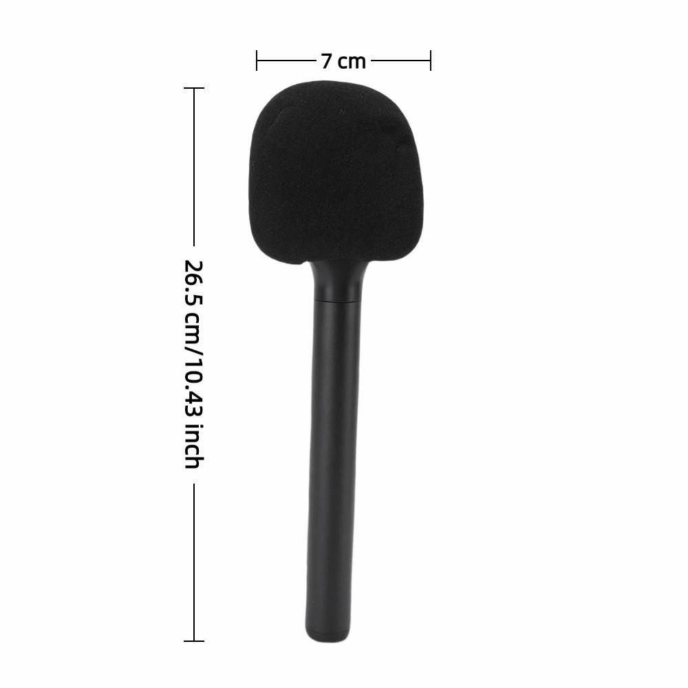With Foam Windscreen Wireless Microphone Handheld Stick for MIC 1 2 Video Reporting