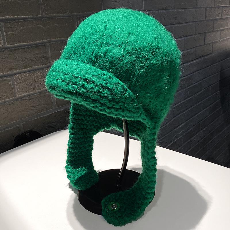 

Dimanaf Женская шапка Толстая вязаная шапка Однотонная Модная Женская Теплая Зимняя Осенняя Новинка 2026 One Size