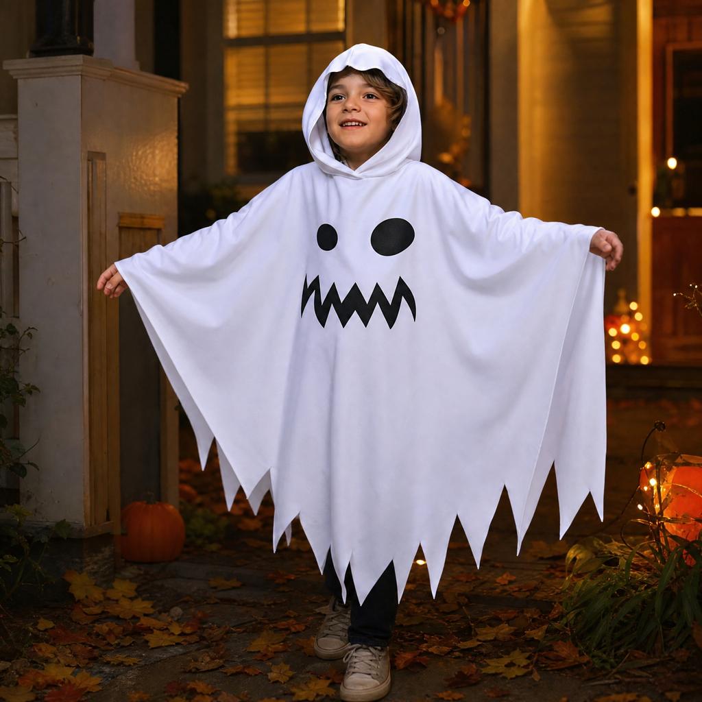 Kids Halloween Face Cape Costume for Party Dress Up and Family Matching