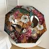 1pc Floral Birds Automatic Folding Umbrella, Heavy Duty 8 Rib Iron Frame,  Suitable for Travel, Daily Use, Birthday, Decor Gift M0104037
