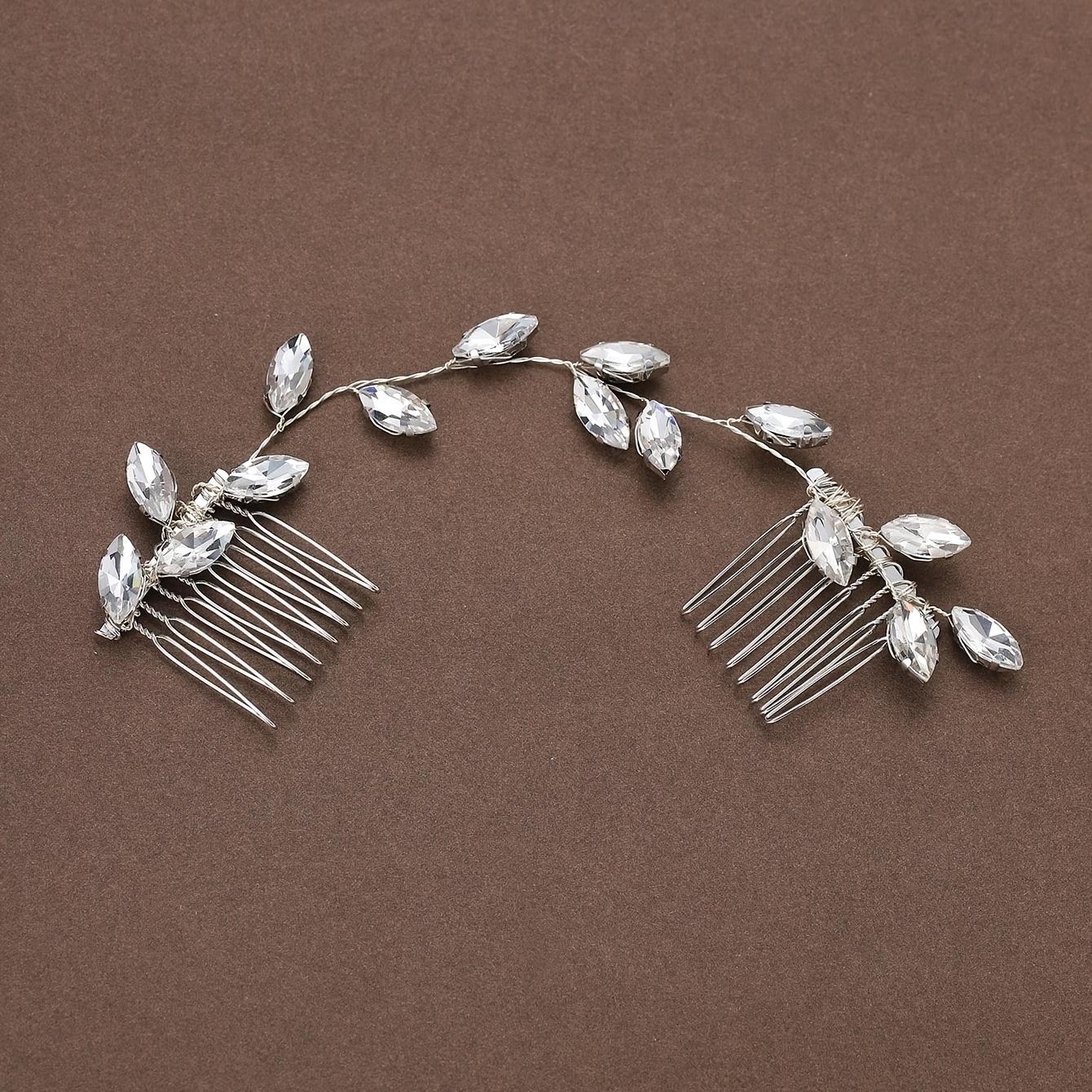 

1PC Handmade Hairpins for Women, Suitable for Parties, Weddings and Bridal Hair Accessories серебряный