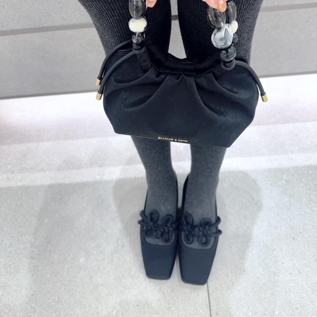 Schafslederversion~ Superweichsohlige Leder rote Mary Jane Einzelschuhe Damen Frühling neu Chinesischer Knoten flachsohlige Ballerinas Damenschuhe