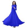 White Flowing Chiffon Beach Dress with Large Hem Skirt - Summer Long Style for Women