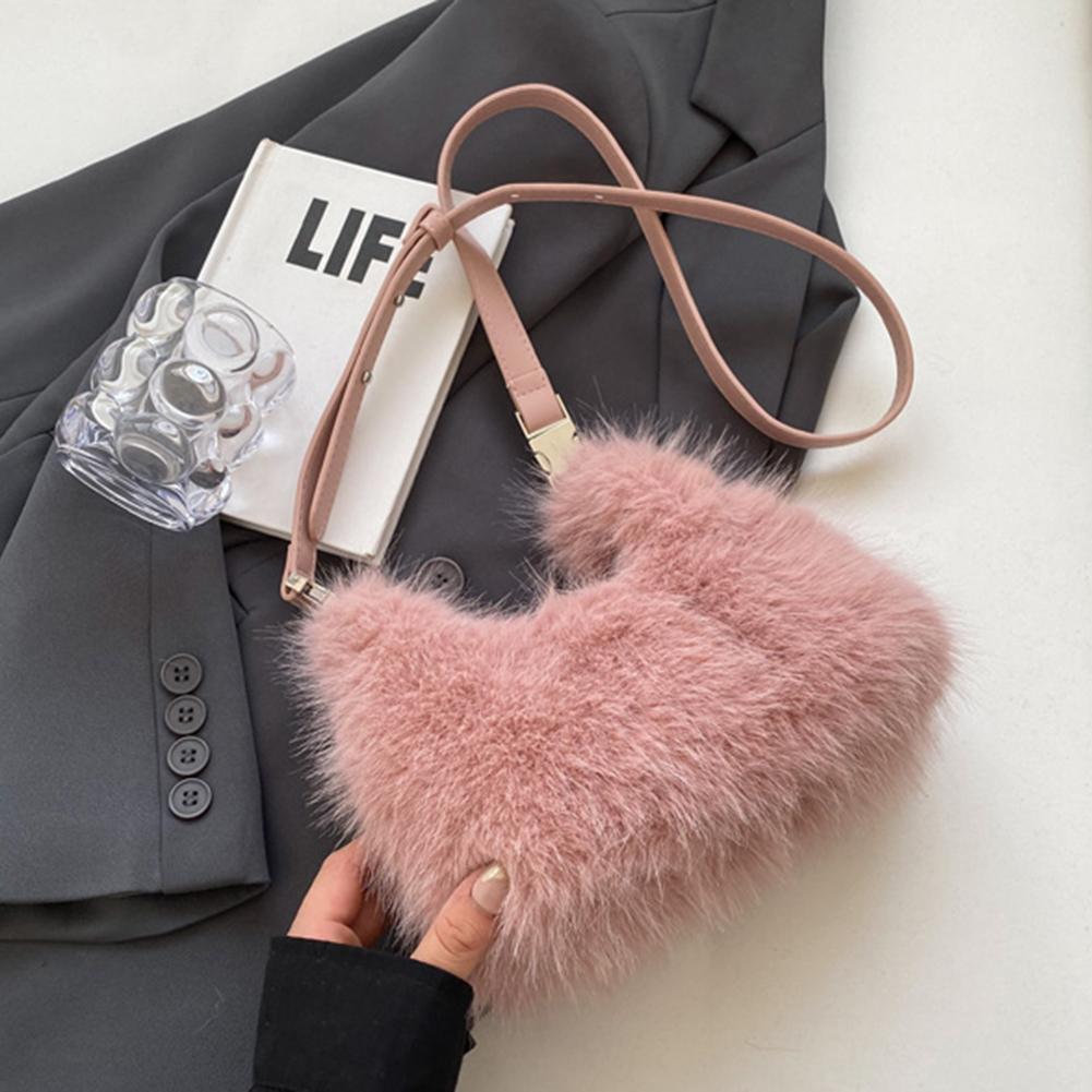 Shoulder Bag Women Soft Fluffy Crossbody Bag Faux Fur Luxury Handbag Winter Women's Bag 2025 Ladies Clutch Purse for Women