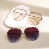 Gafas de Sol Estilo Piloto Sin Montura para Hombre Nueva Moda Vintage Degradado Sombras para Exteriores Tendencia Elegante Marca Diseñador Gafas de Sol