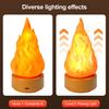 3D Lampa s falešným plamenem 3 režimy Nastavitelná Dobíjecí přes USB Simulované světlo táborového ohně Domácí Vnitřní Venkovní Stan Dekorativní LED Noční světlo