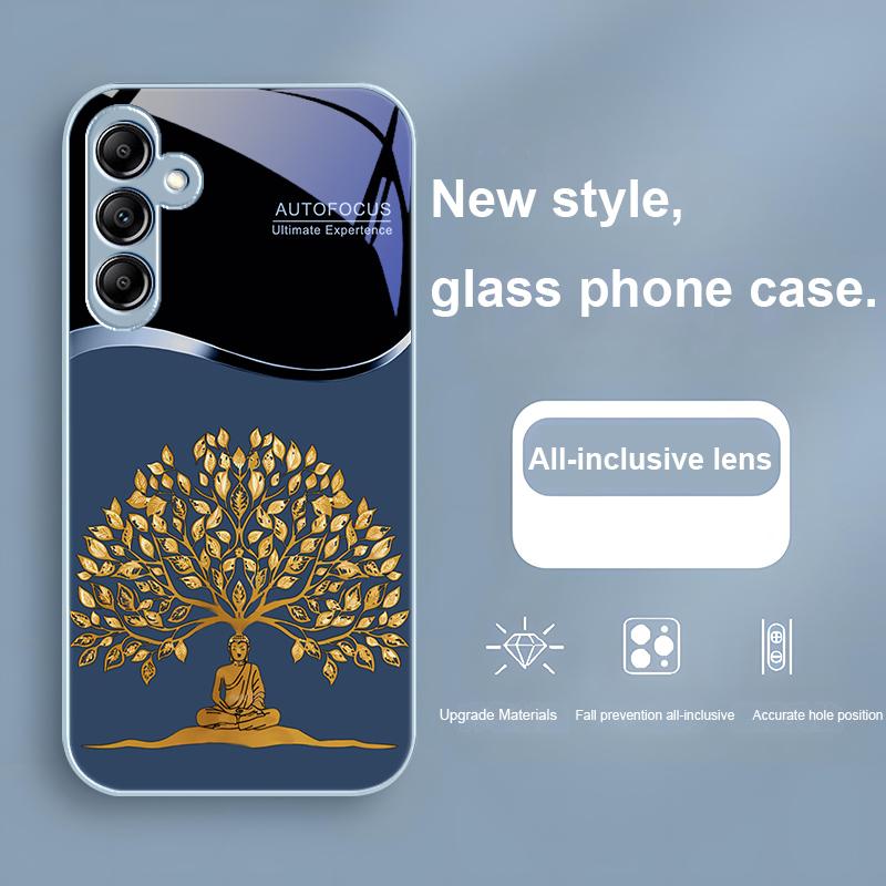 

Golden Wealth TreeFor Samsung Galaxy A01 02 03 Core A04 A14 4G A13 54 34 31 20 25 23 22 5G S21 Ultra S20 Glass Phone Case Samsung A10
